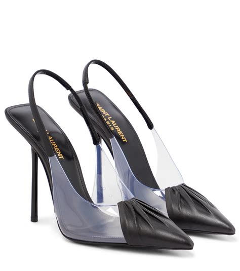 ysl black slingbacks|saint laurent slingback pump.